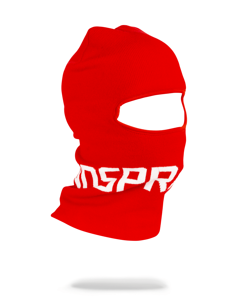 RED SHARKBBAG LOGO SKI MASK